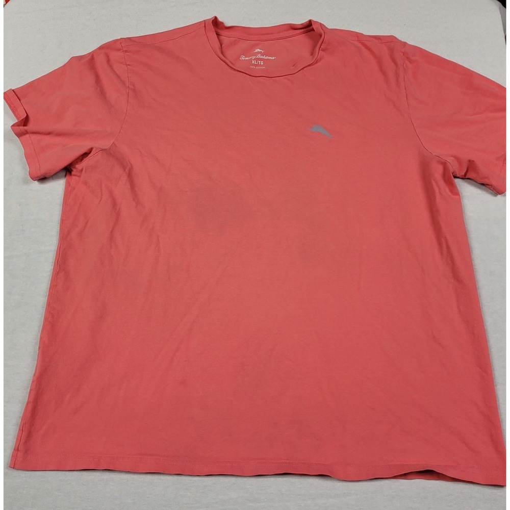 Tommy Bahama Men's Coral Colored Luau Sunset "Live The Island Life" T-shirt XL